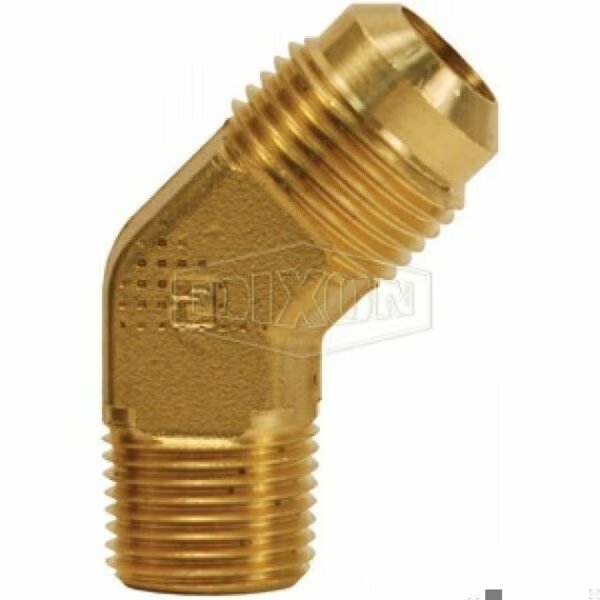 Tube Elbow, 3/8 in Nominal, SAE Flare x MNPT, Brass, Dixon, Mfr#: 159F-6-6